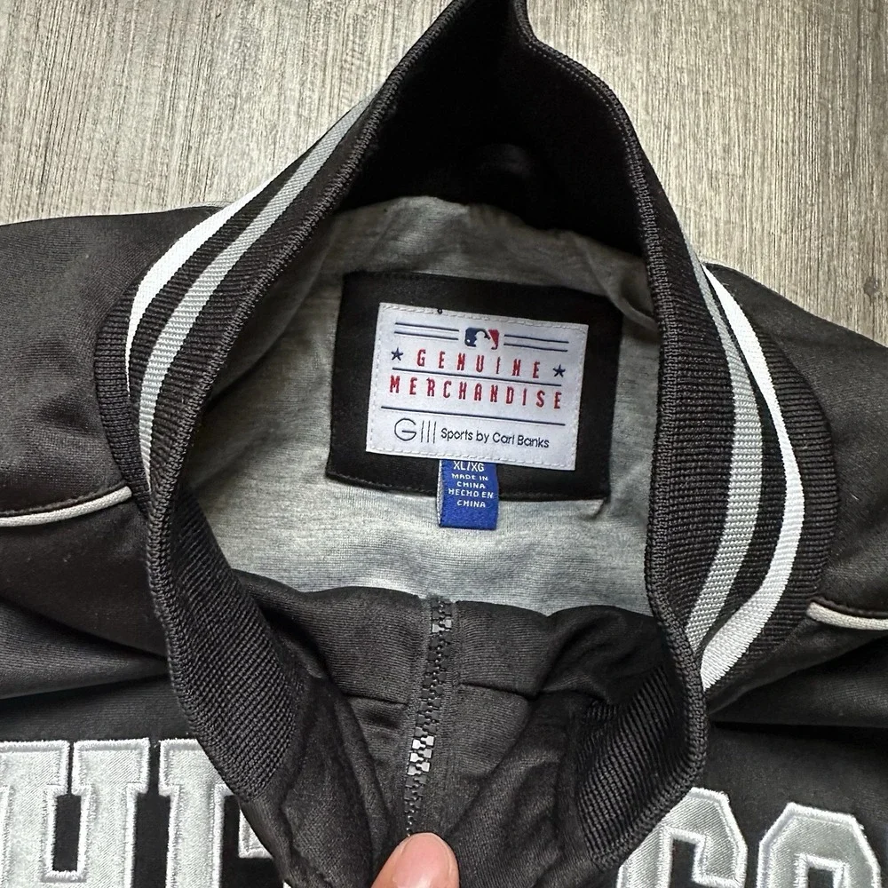 Chicago White Sox Genuine Merchandise Full Zip Big Logo With Trim Jacket Sz Xl/G